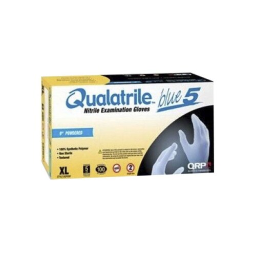 QRP BQP09 Blue XL Powdered Disposable Gloves Food, Industrial