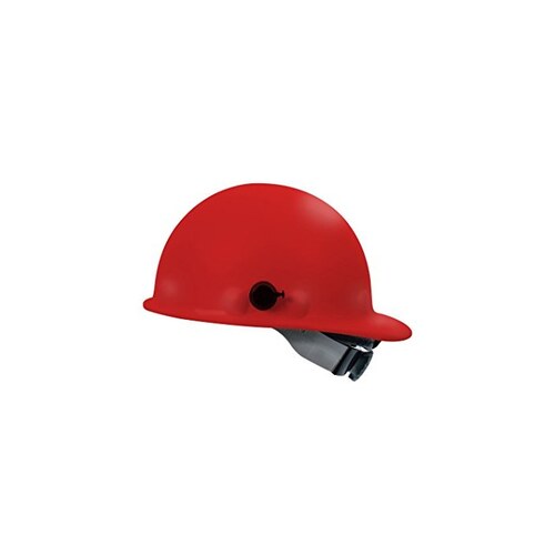 Metal Red Fiberglass Cap Style Hard Hat - 8-Point Suspension - Swing Strap Adjustment