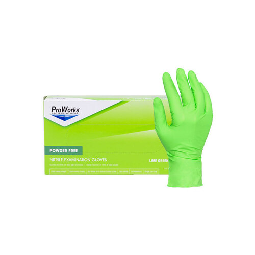 Lime Green 2XL Powder Free Disposable Gloves - 6 mil Thick - GL