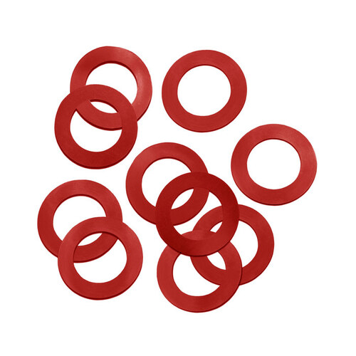 Red Polyester Arbor Shim - 1-1/4" I.D. - 1-3/4" O.D. - pack of 10