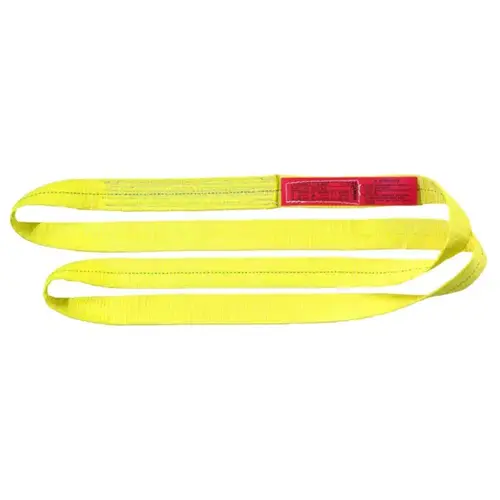 Lift-All EN2602DX8 Polyester 2-ply Endless Web Sling - 2" x 8 ft - Yellow