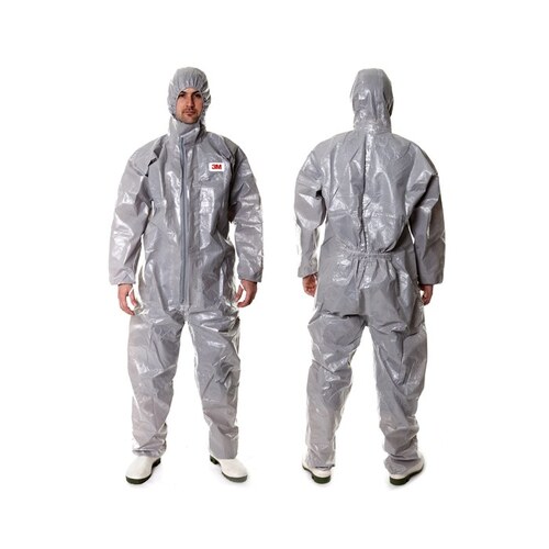 4570 Gray Large Polypropylene/Polyethylene Protective Coverall - 046719