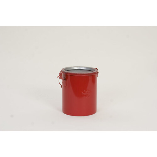 Red Galvanized Steel 6 qt Safety Can - 9 1/2" Height - 7 3/4" Overall Diameter