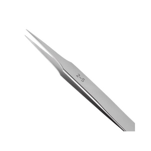 Utility Tweezers - Stainless Steel Straight Tapered Fine Point Tip - 0.02" Tip Width - 4 3/4" Length - 0.01" Thick
