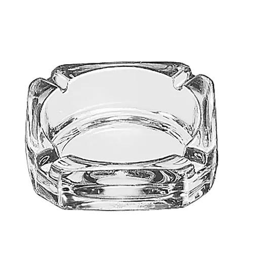 Libbey Square Ashtray 3.75 Glass, 36 Each