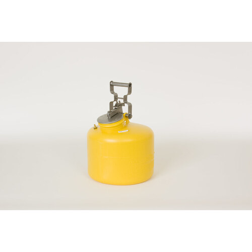 Yellow HDPE 3 gal Safety Can - 12 1/2" Height - 12 1/2" Overall Diameter