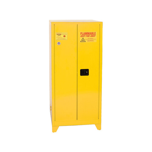 96 gal Yellow Steel Hazardous Material Storage Cabinet - 31 1/4" Width - 69" Height