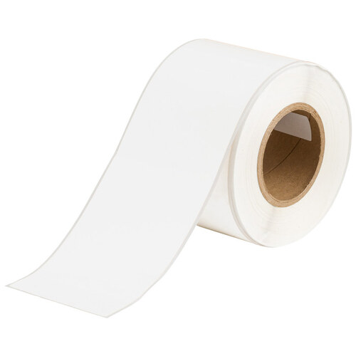 J50C-4000-2569 White Polyester Ink-Jet Printable Label Roll - 4" Width - B-2569