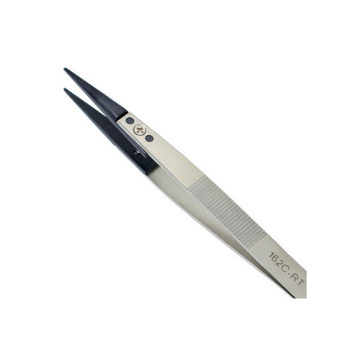 Utility Tweezers - Plastic Straight Soft Tip - 5" Length - 0.8" Thick - 162C