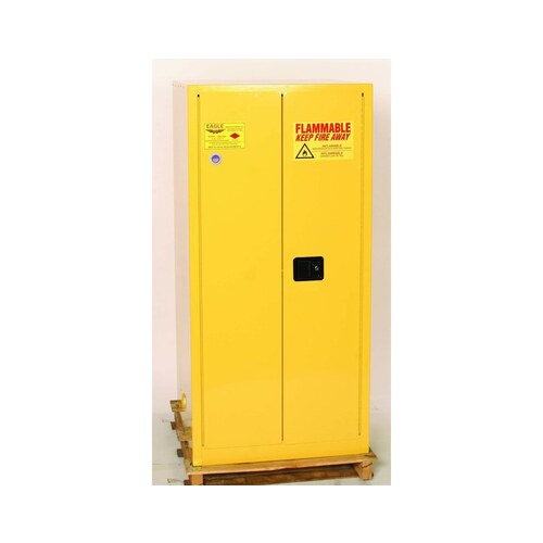 55 gal Yellow Steel Hazardous Material Storage Cabinet - 31 1/4" Width - 65" Height