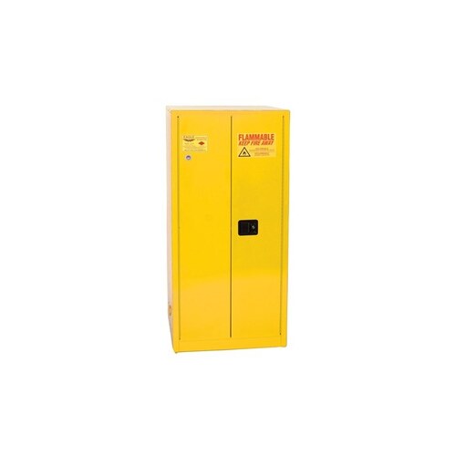 96 gal Yellow Hazardous Material Storage Cabinet - 31 1/4" Width - 65" Height - Floor Standing