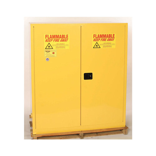 110 gal Yellow Steel Hazardous Material Storage Cabinet - 58" Width - 65" Height - Bench Top