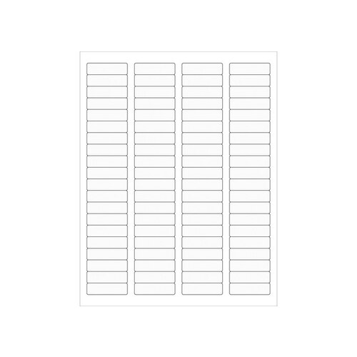 Clear Permanent Acrylic Rectangle Laser Labels - 1" Height