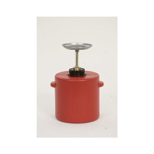 Red HDPE 4 qt Safety Can - 13" Height - 7 3/4" Overall Diameter