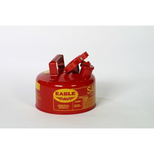 Eagle UI-10-S Red Galvanized Steel Self-Closing 1 gal Safety Can - 8" Height - 9" Overall Diameter