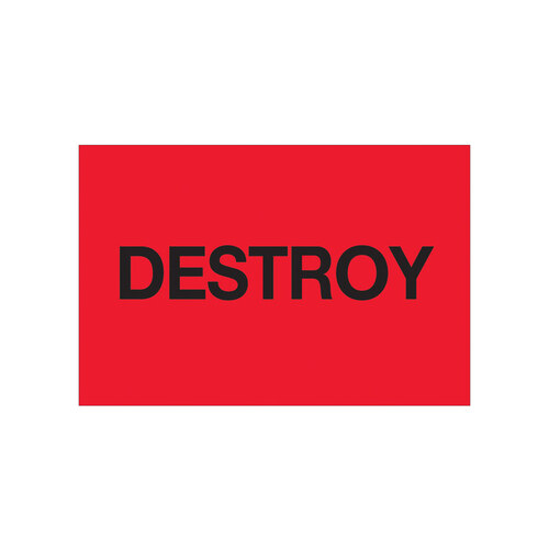 Tape Logic DL1146 Fluorescent Red Paper Inventory Labels 2" Width 3" Height