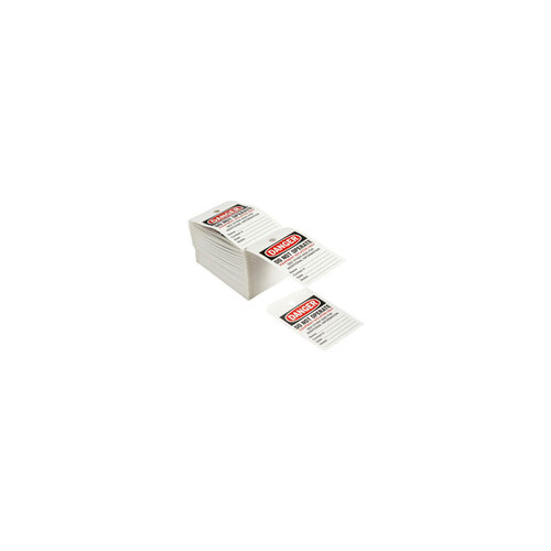 145539 Red/Black on White Polyester Printable Tags - 3.875" Width - 6" Length - B-851 - pack of 250