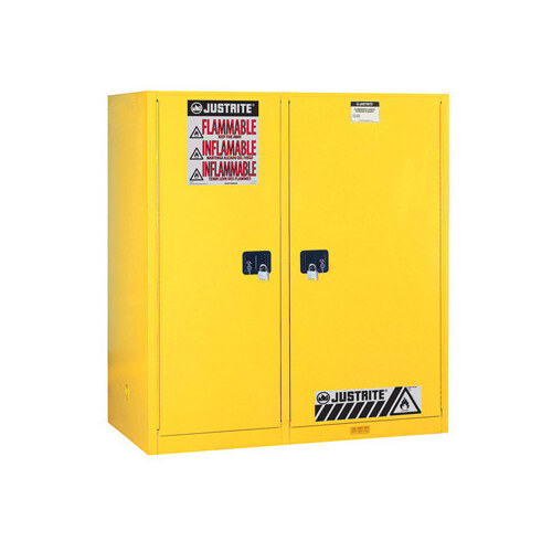 110 gal Yellow Steel Hazardous Material Storage Cabinet - 59" Width - 65" Height - Floor Standing