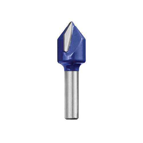 9/16" Marples V-Groove and Scoring Router Bit - 90 Point - 3" Overall Length - Carbide Tipped - 1/4" Shank