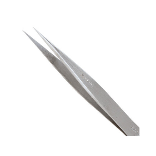 Utility Tweezers - Stainless Steel Straight Very Fine Point Tip - 4 1/4" Length - 3C-S