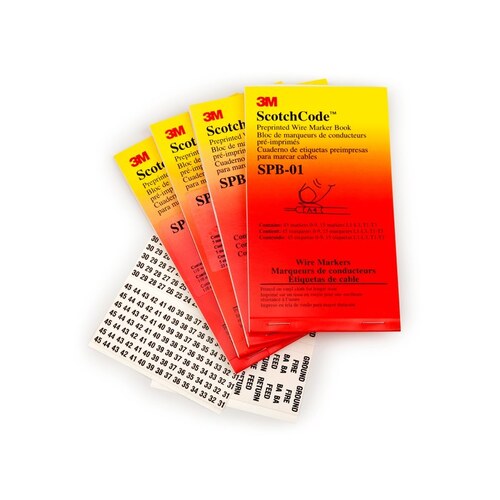 SPB-15-AS1 White / Black Vinyl Cloth Wire Marker Book