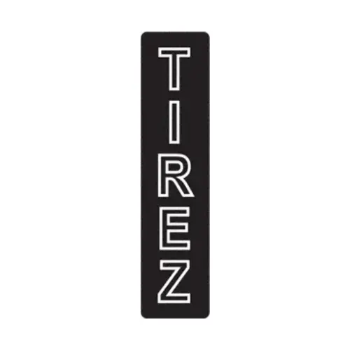 French Vertical "PUSH" Indicator Decal