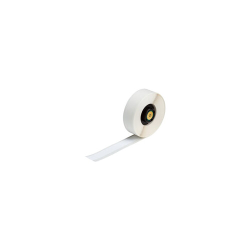 White Polyester Continuous Thermal Transfer Printer Label Roll - 0.5" Width - 50 ft Length - B-489