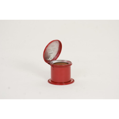 Red Galvanized Steel 1/2 pt Safety Can - 3 1/2" Height - 4 1/4" Overall Diameter
