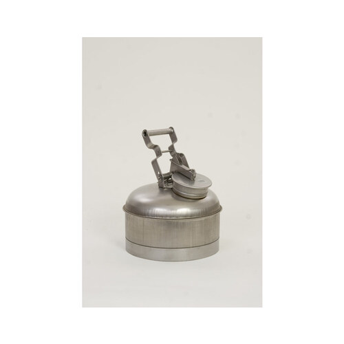 Silver Stainless Steel 2 1/2 gal Safety Can - 12" Height - 11 1/4" Overall Diameter