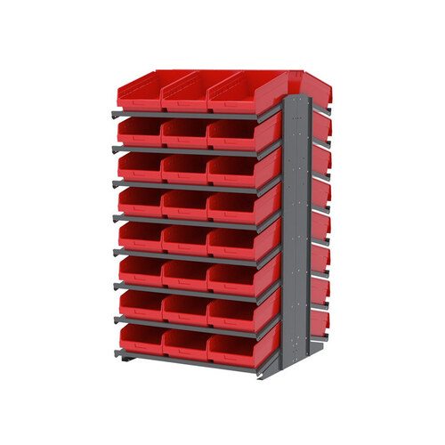 AkroMils / Myers Industries, Inc APRD18018R 800 lbs Red Gray Steel 16 ga Double Sided Fixed
