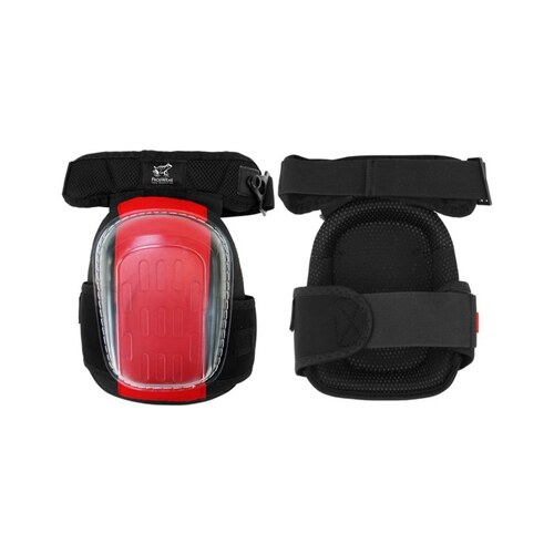 Black/Red One Size Fits All PVC Knee Pad