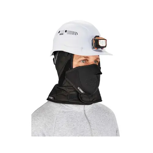 Ergodyne 16878 6878 Black Universal Polyester Cold Weather Head Liner - Head Liner with Detachable Face Cover