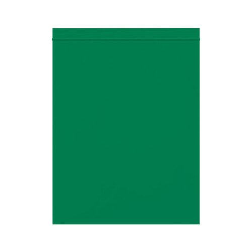 Green Reclosable Poly Bags - 8" x 10" - 2 mil Thick