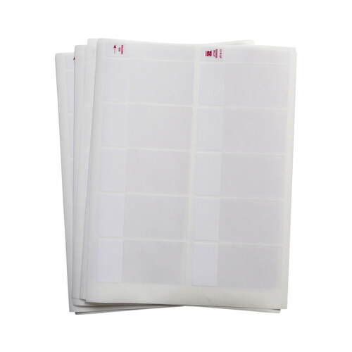 Clear / White Vinyl Ink-Jet Printable Label - 1.8" Width - 1" Height - B-117