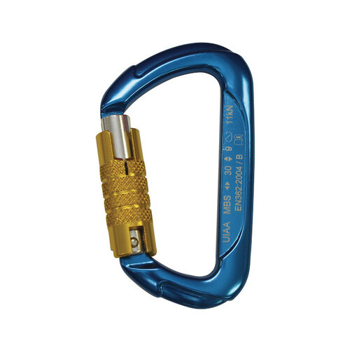 Blue Aluminum Carabiner - 64 mm Width - 112 mm Length