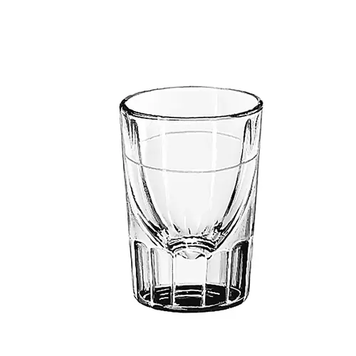 Libbey 1.5 Ounce Fluted Lined Whiskey - Line At 3/4 Ounce Glass, 48 Each