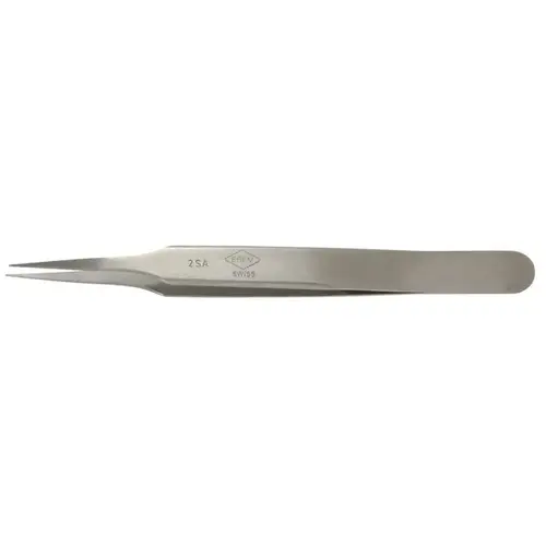 Erem 2SA Utility Tweezers - Stainless Steel Straight Tip - 4.528" Length
