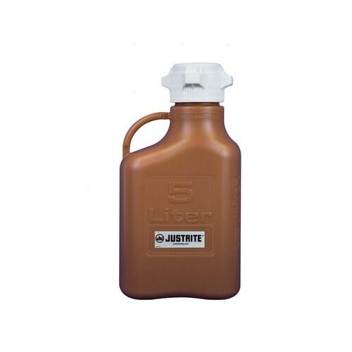 Amber HDPE 5 L Safety Can - 16.3" Height