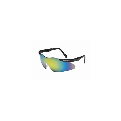 SMITH & WESSON 20337 Standard Safety Glasses Mirror Lens Black Frame