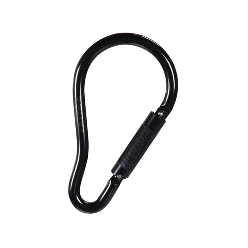 MSA SRCA722 Black Aluminum Carabiner - 2.1