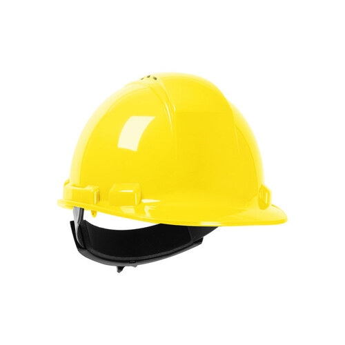 10034020 Hard Hat, 4-Point Fas-Trac III Suspension, Polyethylene Shell, Yellow, Class: C