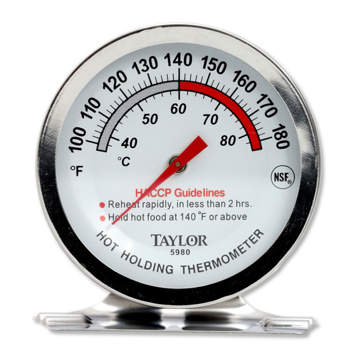 TAYLOR 5980N NSF Listed Taylor Professional Hot Holding Thermometer with HACCP Guidelines