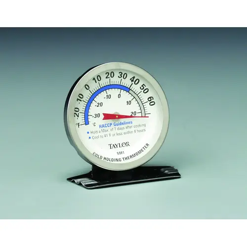 NSF Listed Taylor Professional Cold Holding Thermometer with HACCP Guidelines