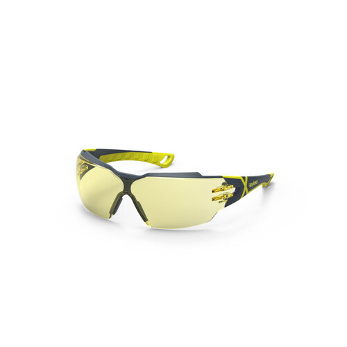 MX300 Standard Safety Glasses Amber Lens - Gray/High-Vis Frame - Wrap Around Frame