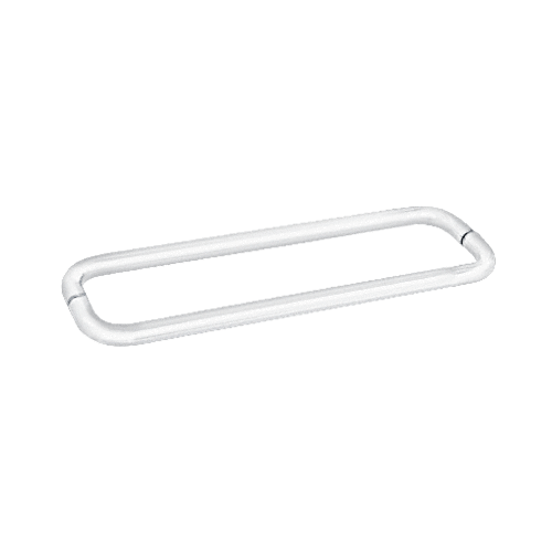 White 18" BM Series Back-to-Back Towel Bar Without Metal Washers