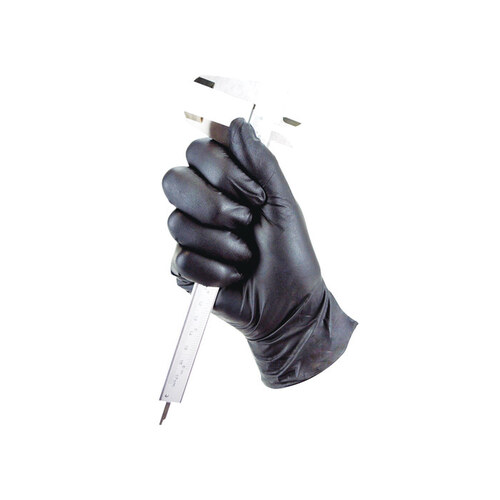 The Glove Company 160004 TGC Black Nitrile Disposable Glove Large