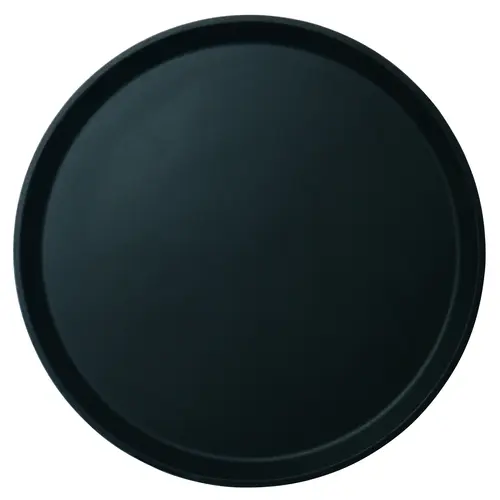 Cambro Camtread 14 Inch Round Black Serving Tray, 1 Each