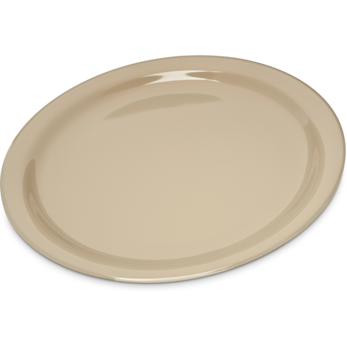 Carlisle Foodservice 9 Inch Narrow Rim Tan Dinner Plate, 48 Each