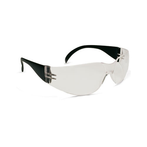 Bouton Optical 250 01 0020 Universal Polycarbonate Standard Safety Glasses Clear Lens Black