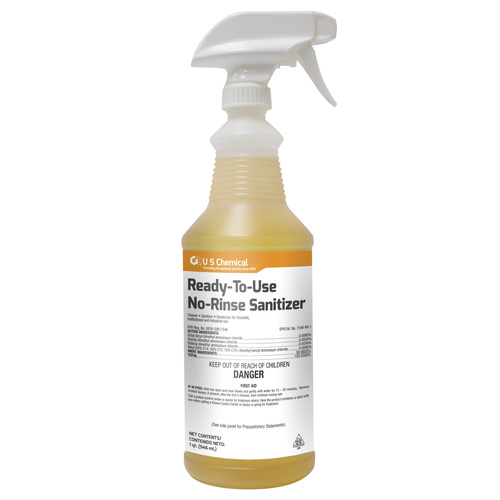U.S.CHEMICAL 077418. U.S.Chemical Ready To Use No Rinse Sanitizer, 6 Each